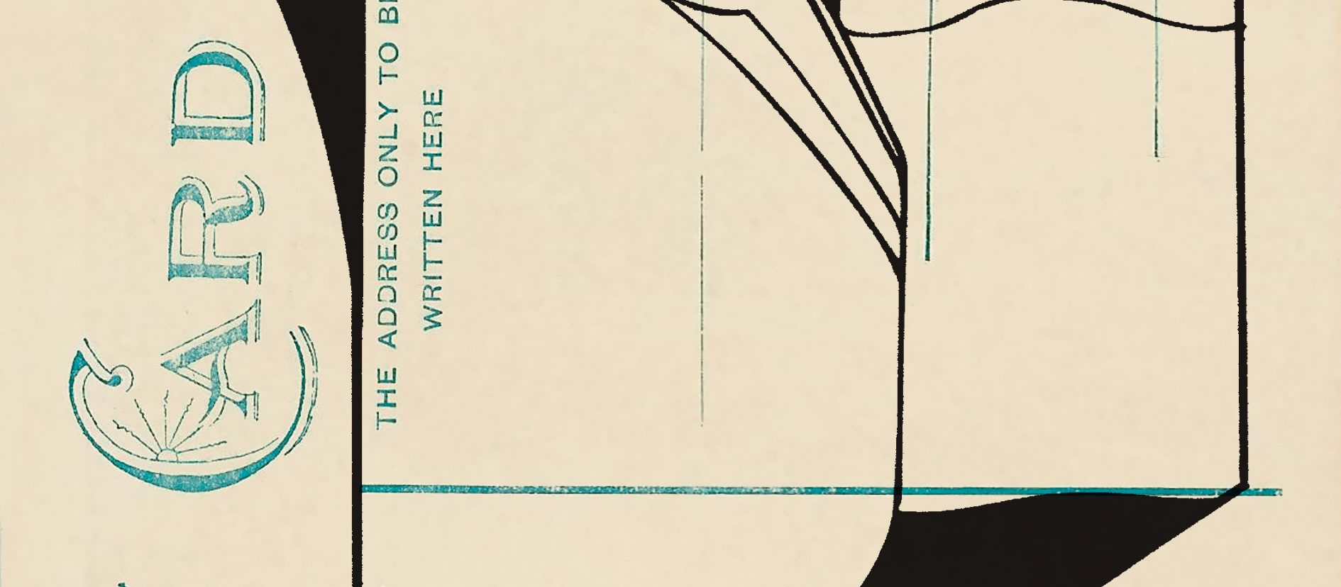 Eine Plakat Hommage an das Buch »Bel-Ami« von Guy de Maupassant. Retro Vintage Hintergrund mit einem stilisierten Schiff im Anschnitt in Outlinie mit einem alten Postkarten Schriftzug.