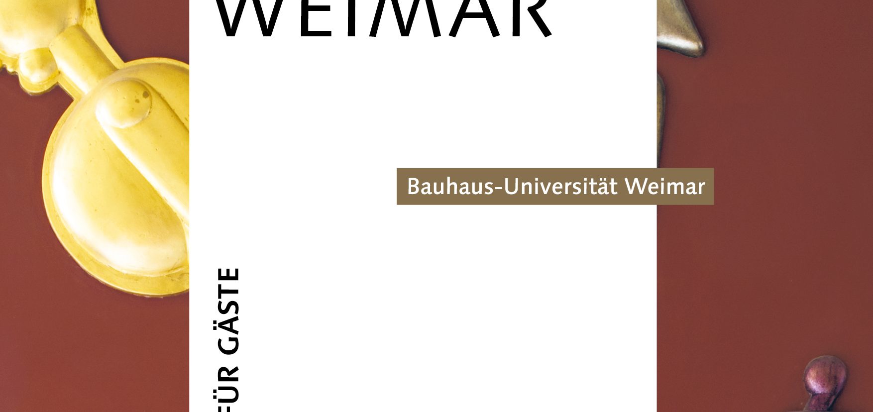 Cover des Plans für Gäste der Bauhaus-Universität Weimar in deutscher Sprache.
