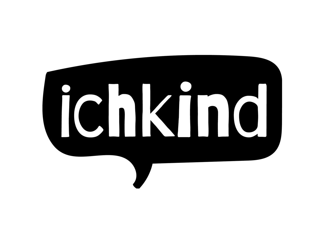 Logo vollflächig schwarz des Vereins ichkind (Zentrum für Kinder psychisch belasteter Eltern e.V.)